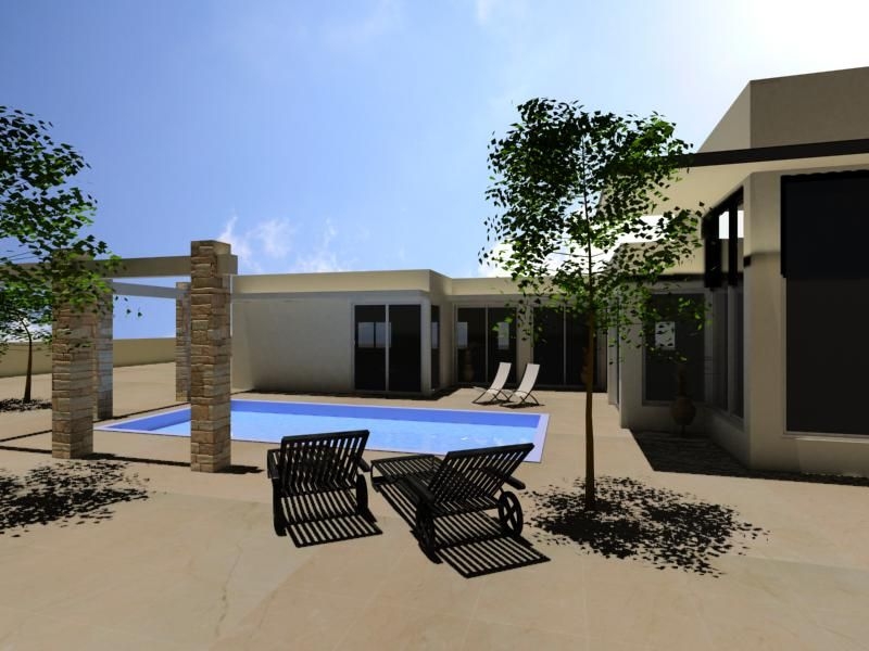 תכנון בית פרטי בצורת ח