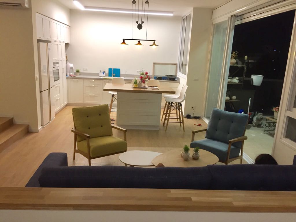 שיפוץ כללי בדירה ותוספת בניה על הגג.