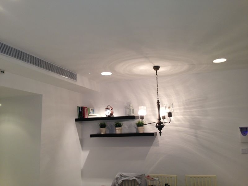 צבע תאורה וגבס