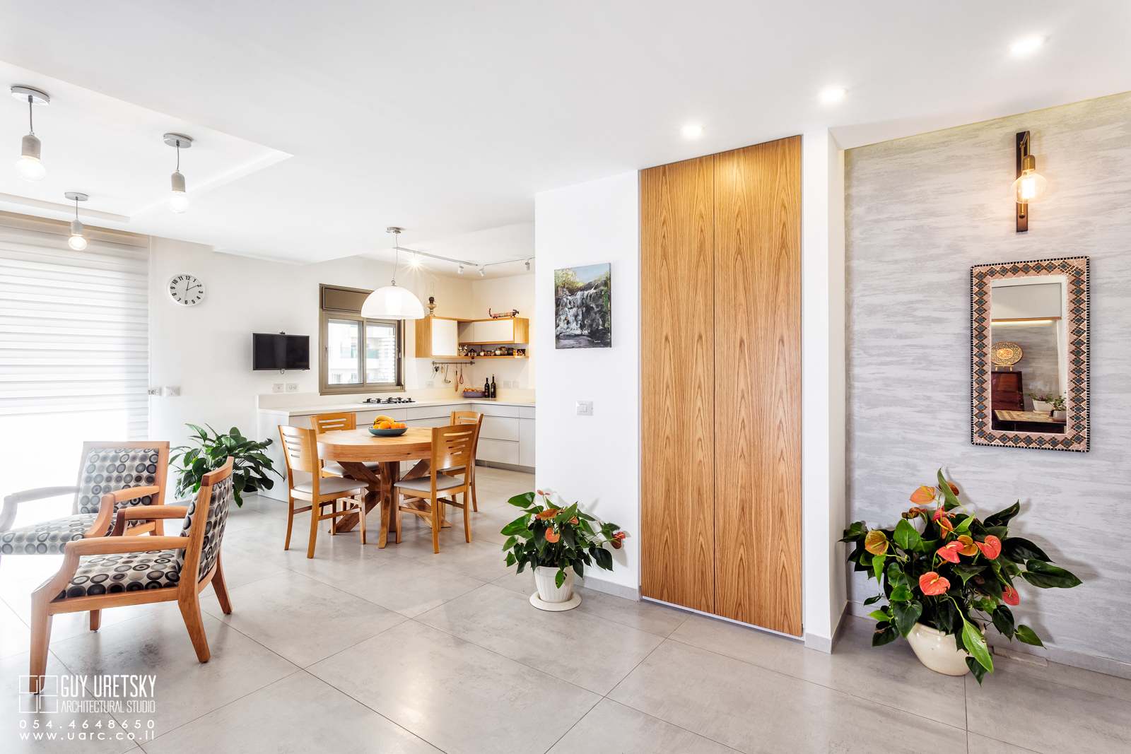 תיכנון דירת חמישה לדירת ארבע חדרים בפתח תקווה