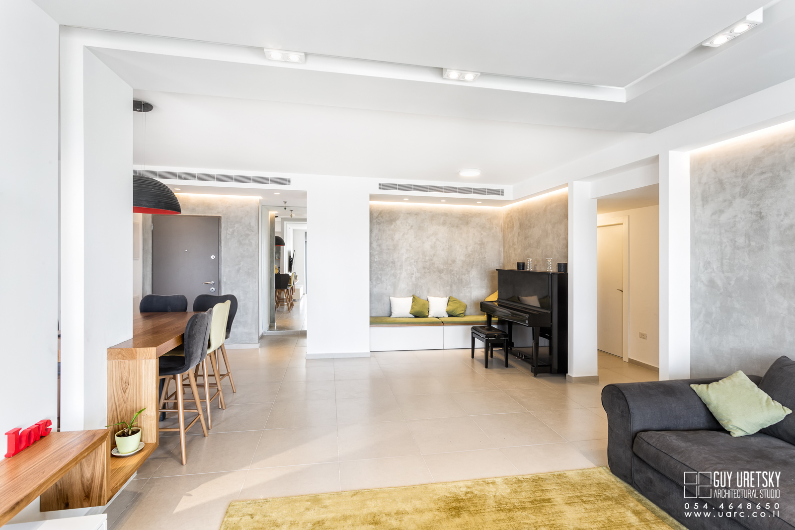 תיכנון ועיצוב דירת חמישה חדרים בגני תקווה