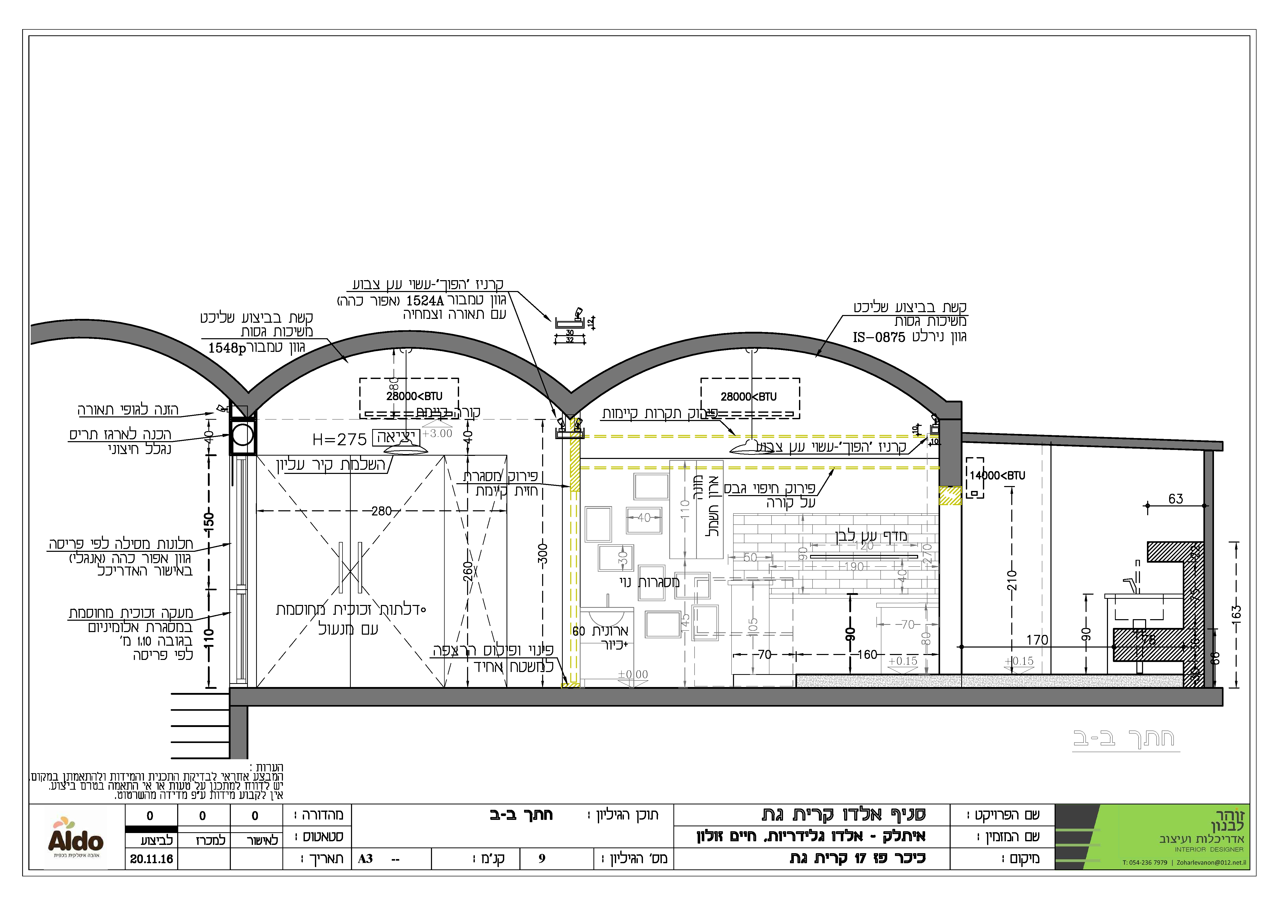 תכנון ועיצוב פנים לסניף אלדו ירושלים