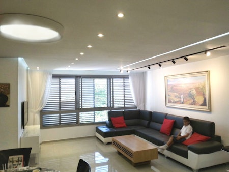 דירה אחרי שיפוץ - תוכנן על ידי האדריכל זוהר לבנון