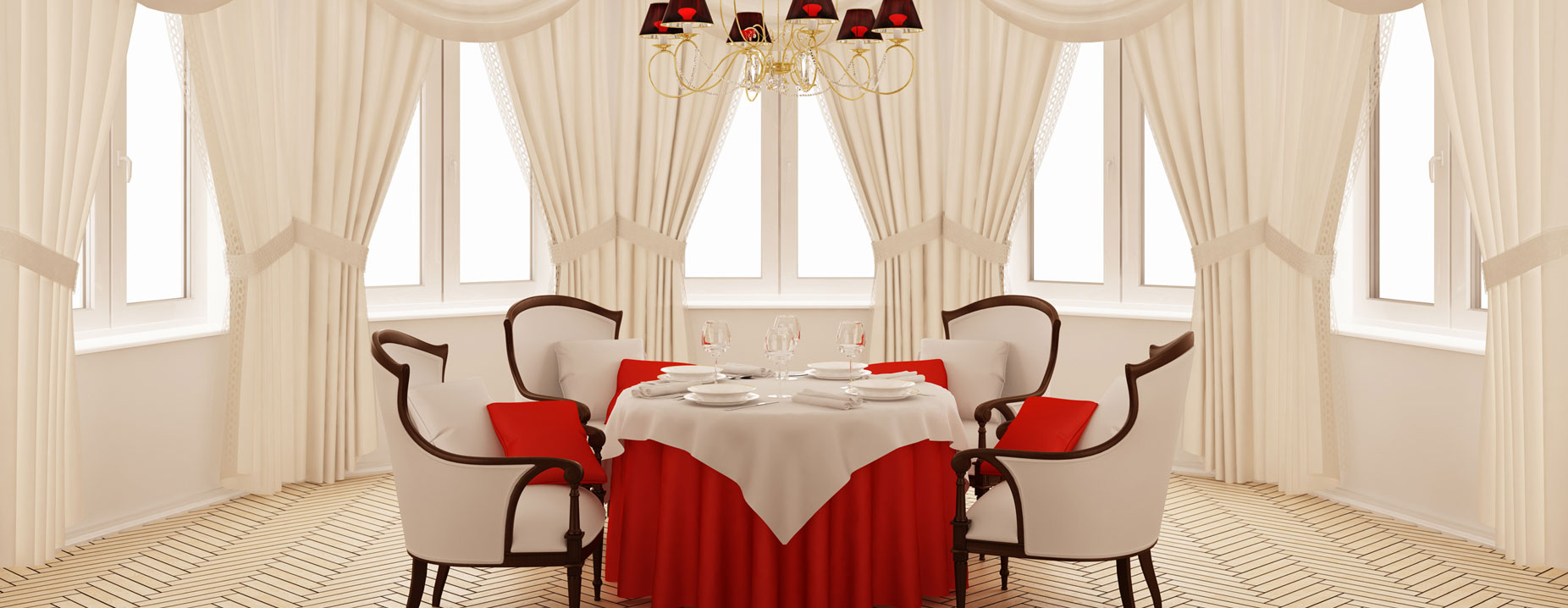 פרקטים, שטיחים, טפטים, וילונות