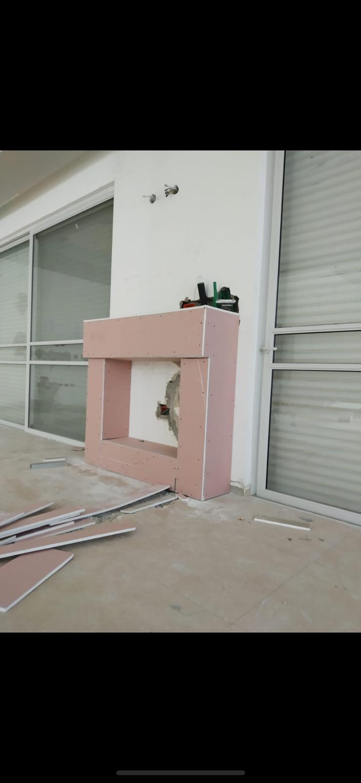 בניית קמין , גבס , שככטל וצבע