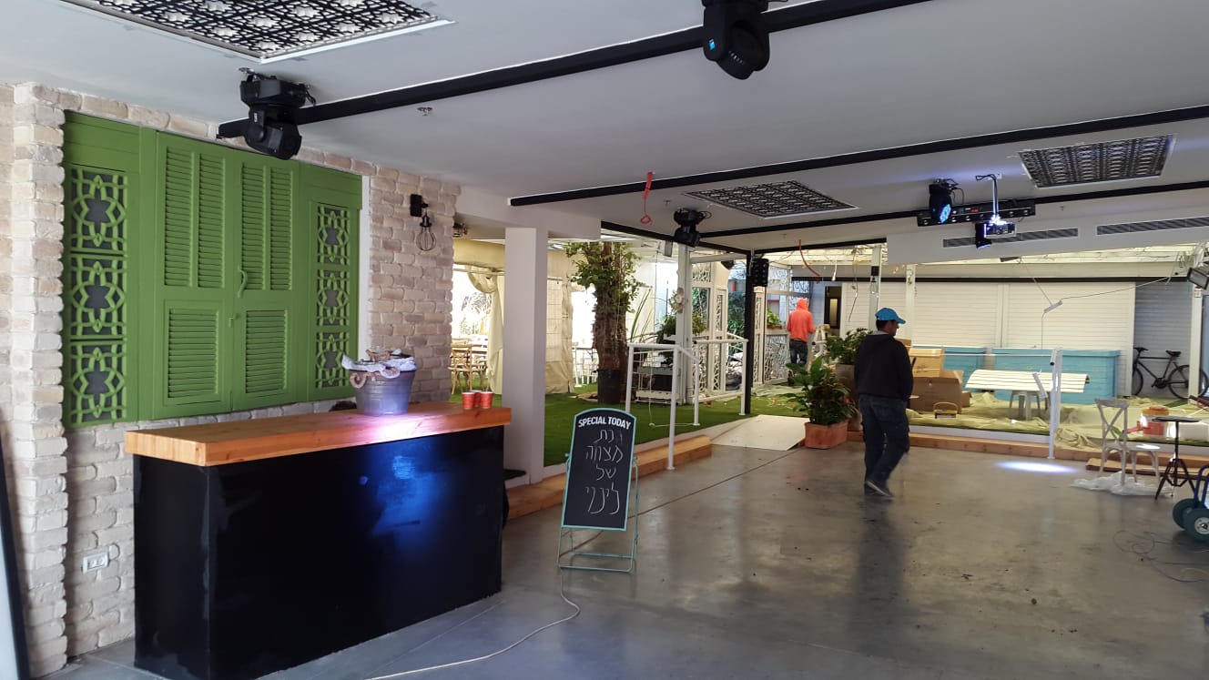 הקמת אולם אירועים בוטיק - גן הגפן תל אביב