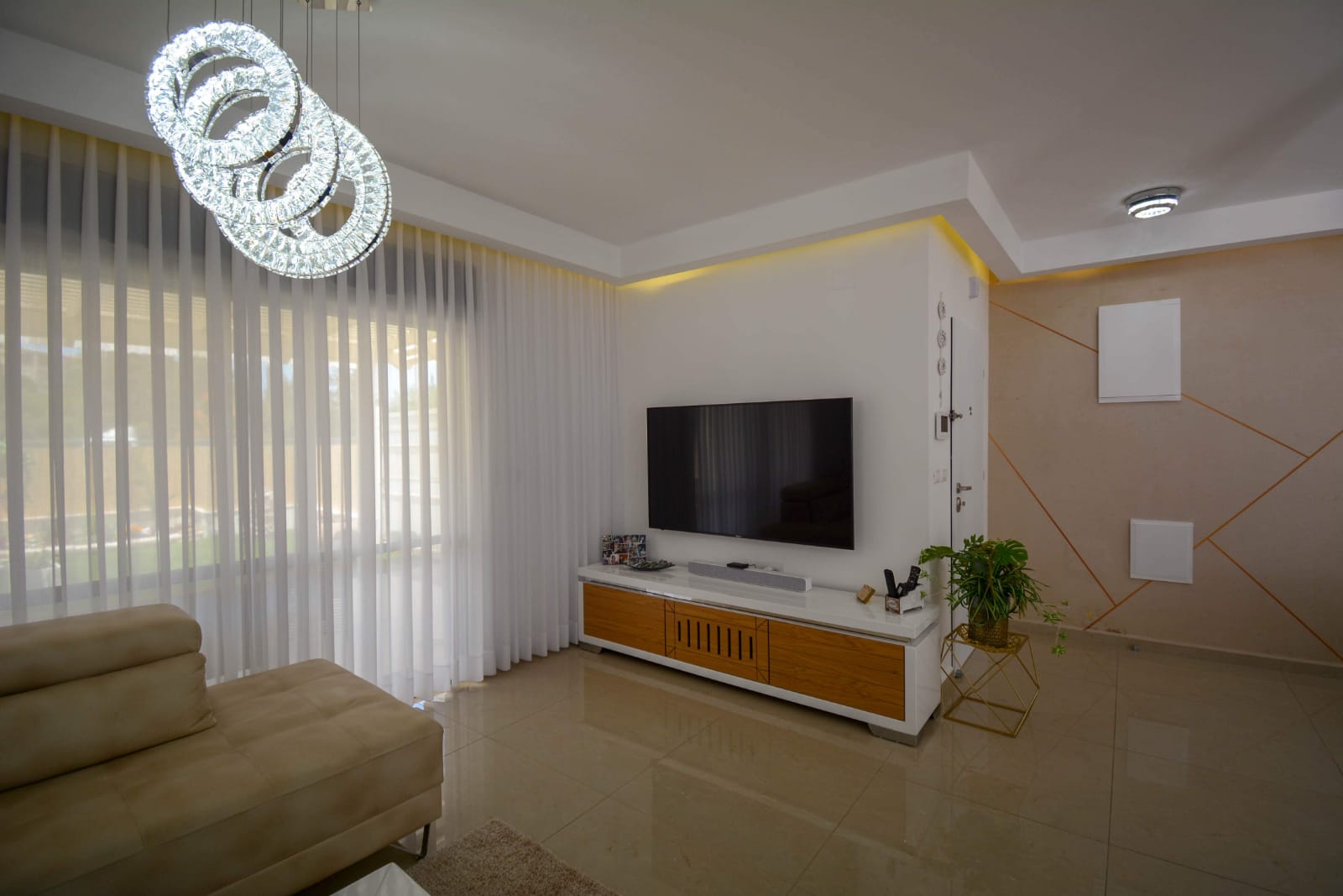 עיצוב פנים לדירת גן בקרית אתא