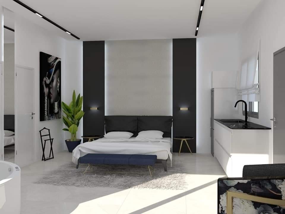 עיצובי פנים בשחור לבן ואפור