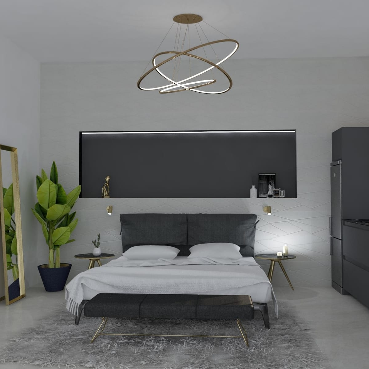 עיצובי פנים בשחור לבן ואפור