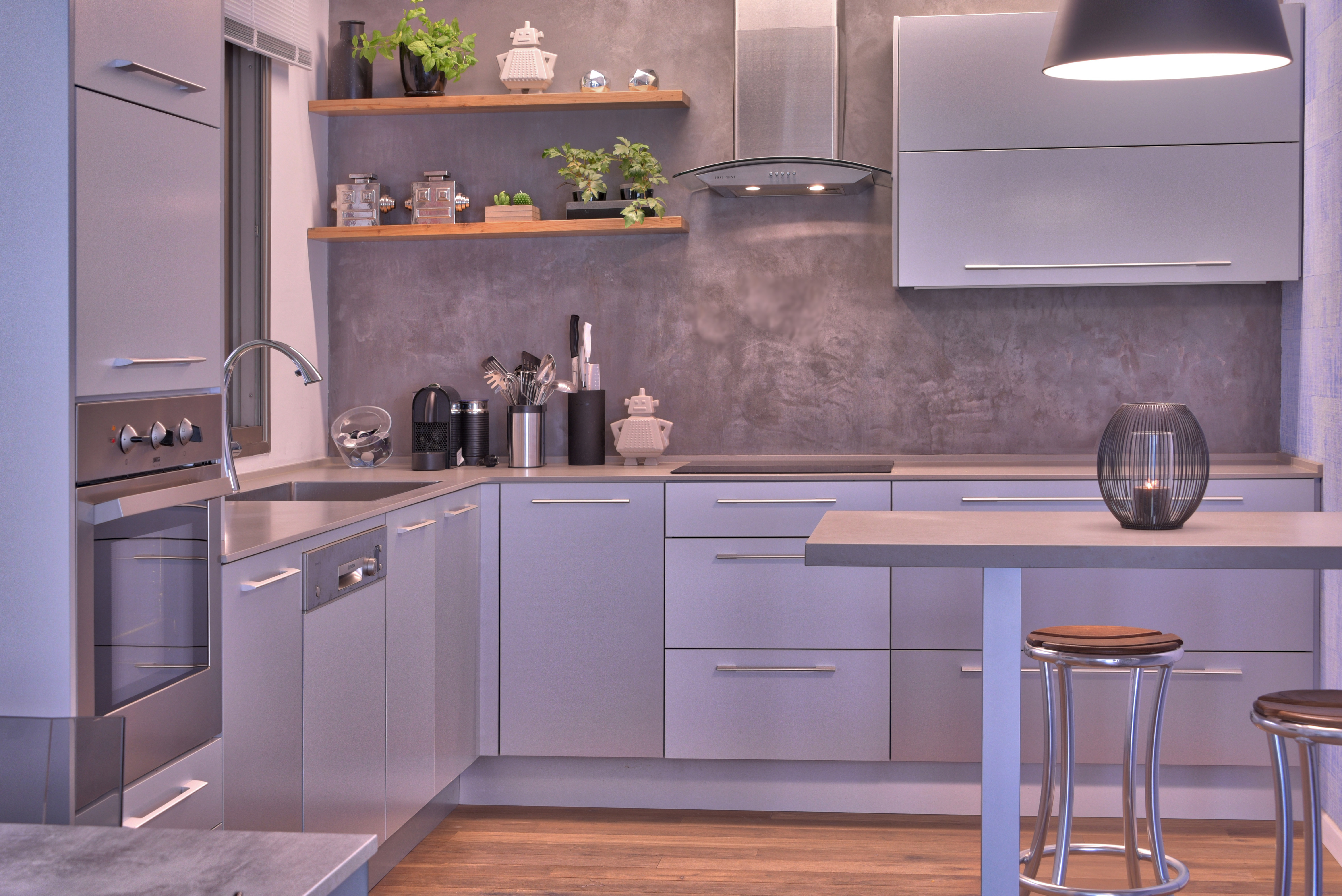 עיצוב ויצור מטבח דמוי נירוסטה