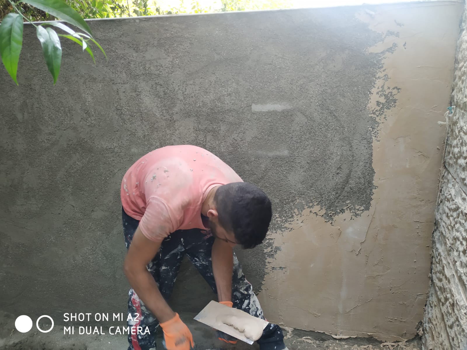 בניית קיר בלוקים + צבע מ.ד