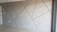 קיר דקורטיבי אפקט בטון דו מימדי  -  גאומטרי