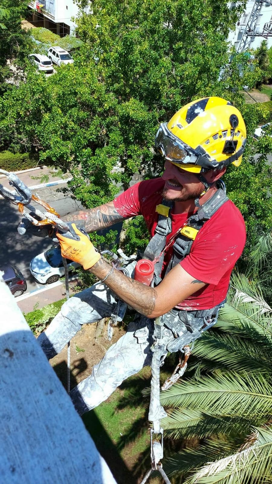 עבודות בגובה - סנפלינג