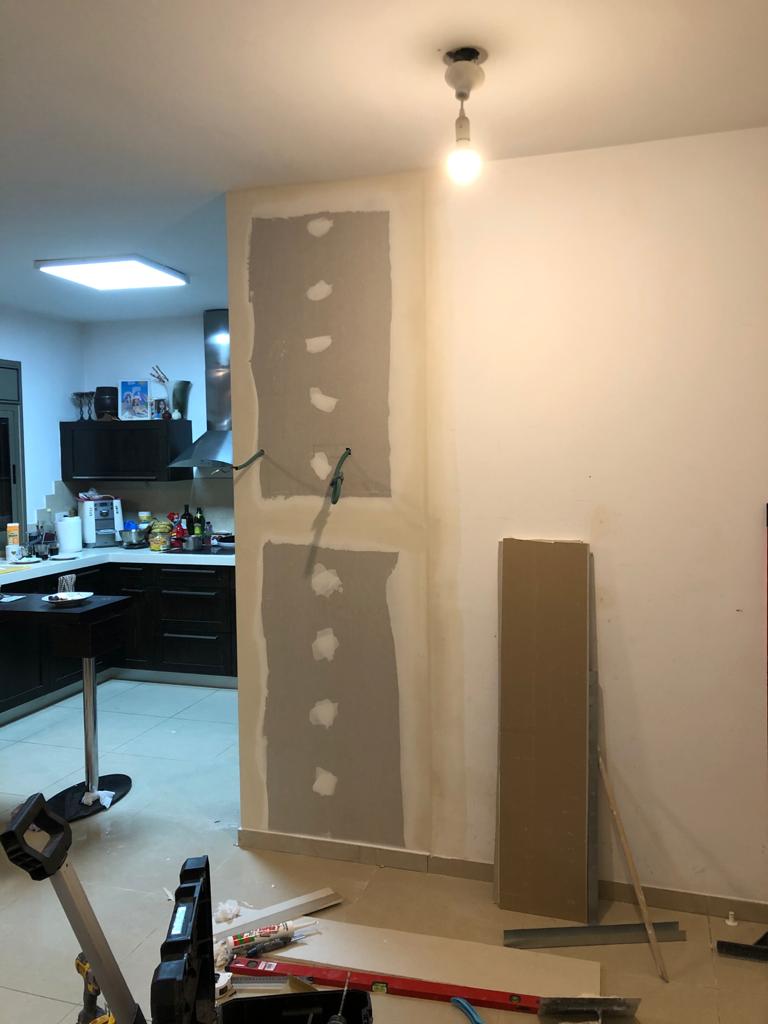 בניית קיר גבס