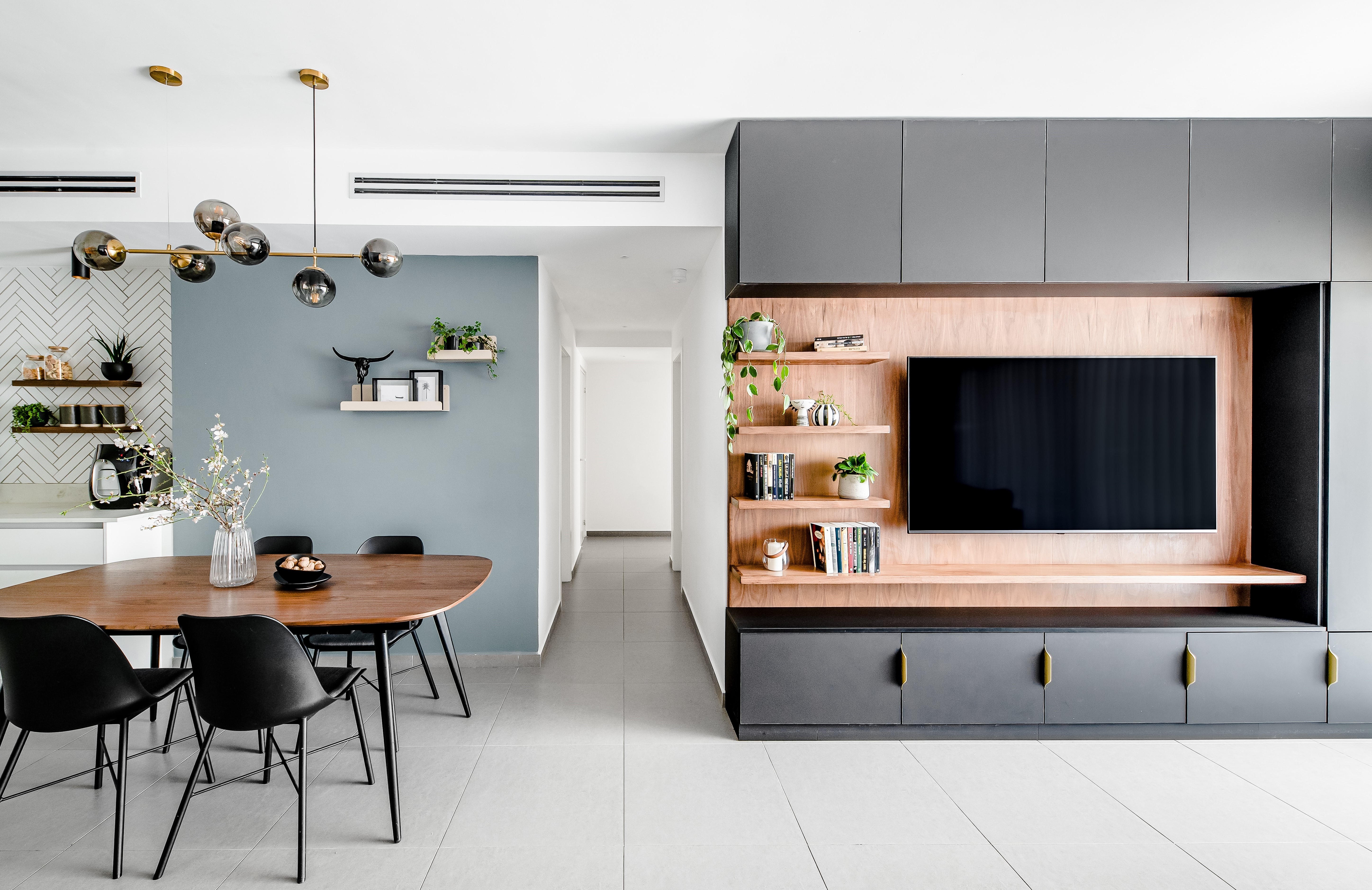 עיצוב פנים והלבשה לדירת קבלן ברחובות