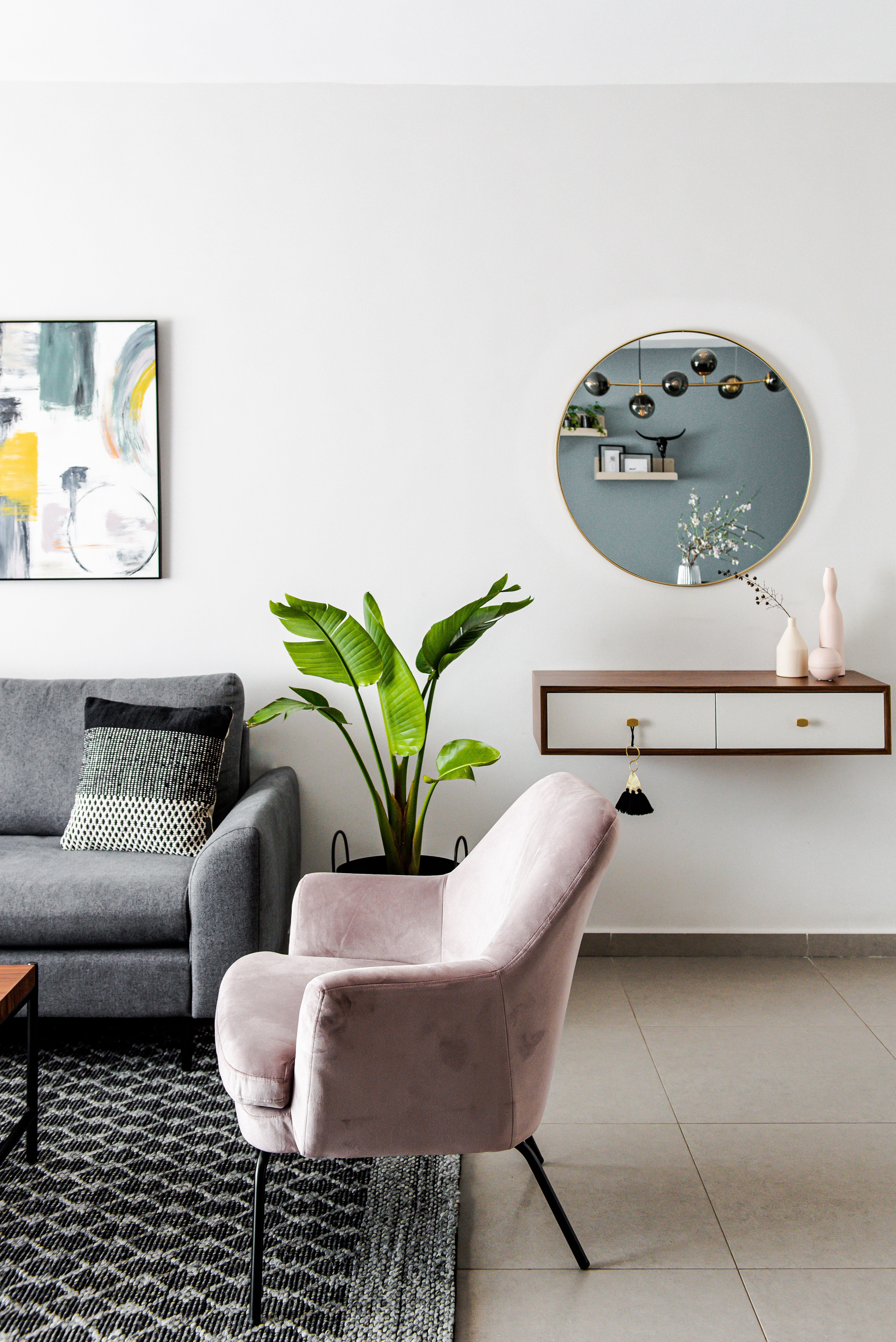 עיצוב פנים והלבשה לדירת קבלן ברחובות