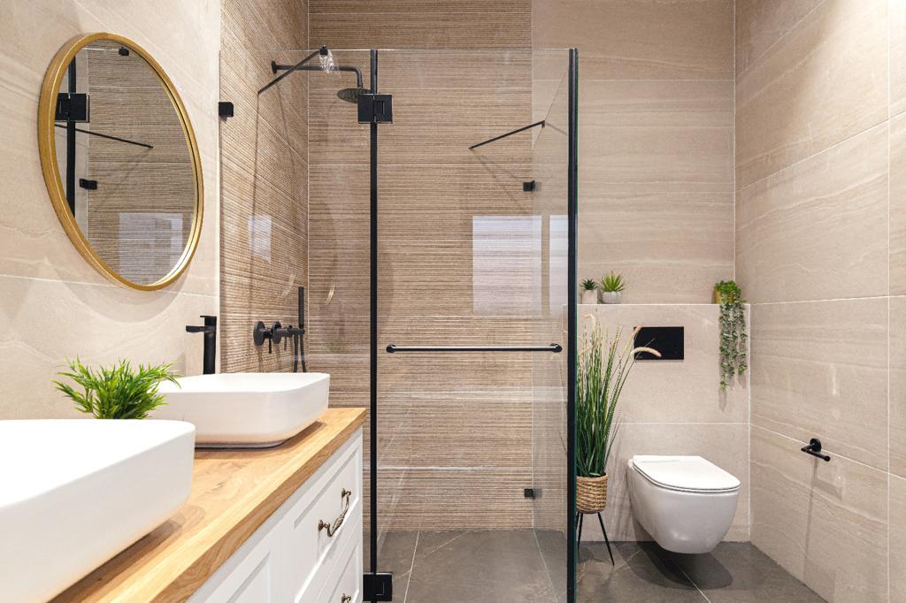 תכנון ועיצוב חדר רחצה שהיה קודם חדר ילדים