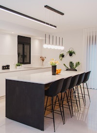 תכנון ועיצוב סלון ומטבח בדירת פנטהאוז