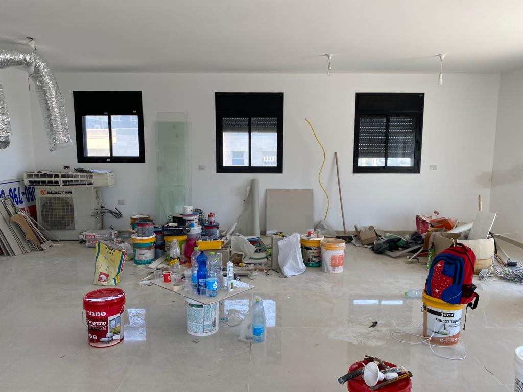 תכנון ועיצוב סלון ומטבח בדירת פנטהאוז