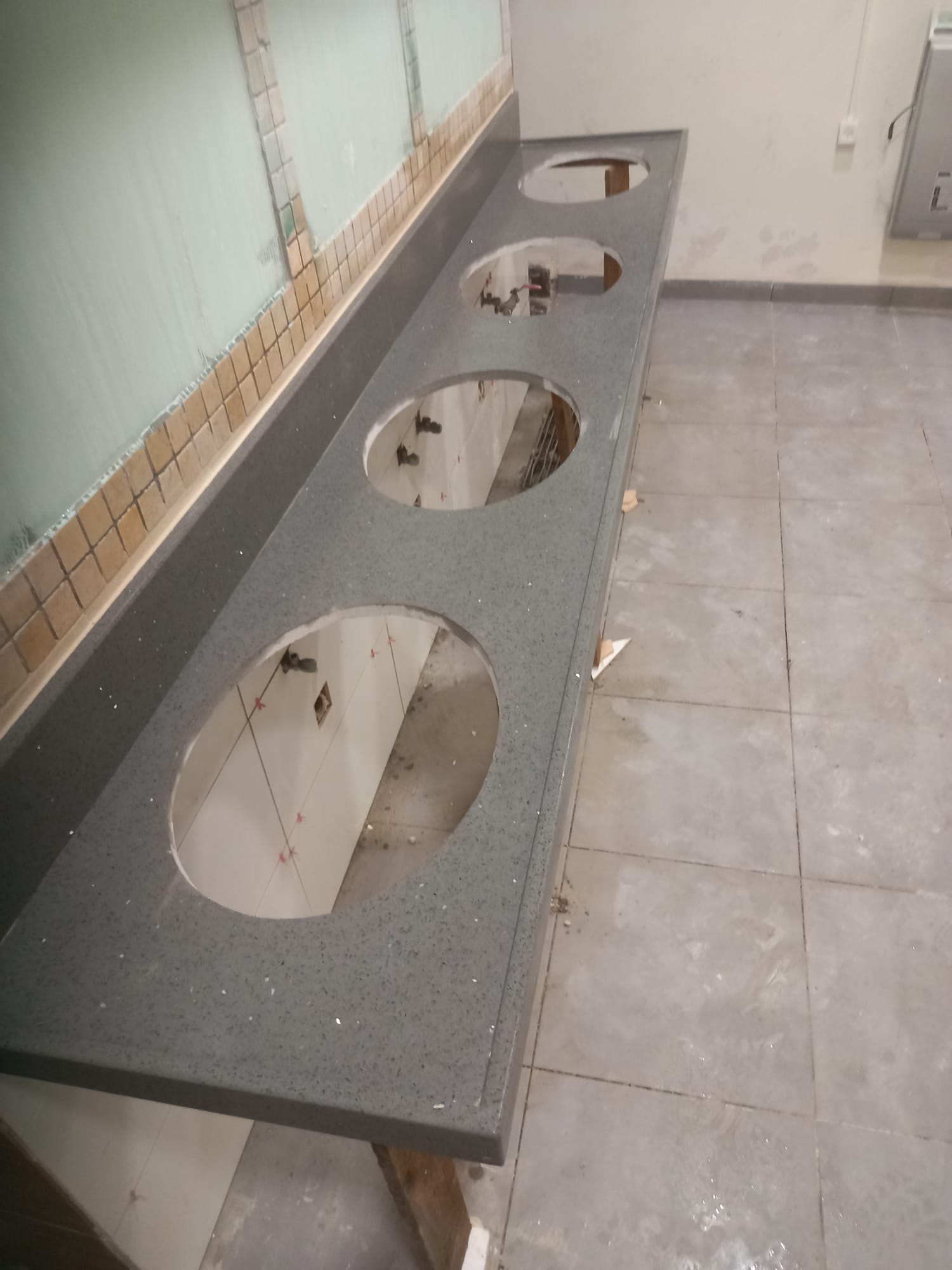 שיפוץ חדרי שירותים חדר אוכל קיבוץ דליה