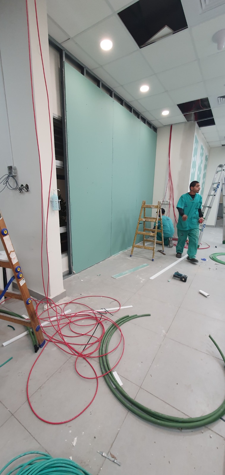 עבודות גבס במחלקת קורונה תל השומר