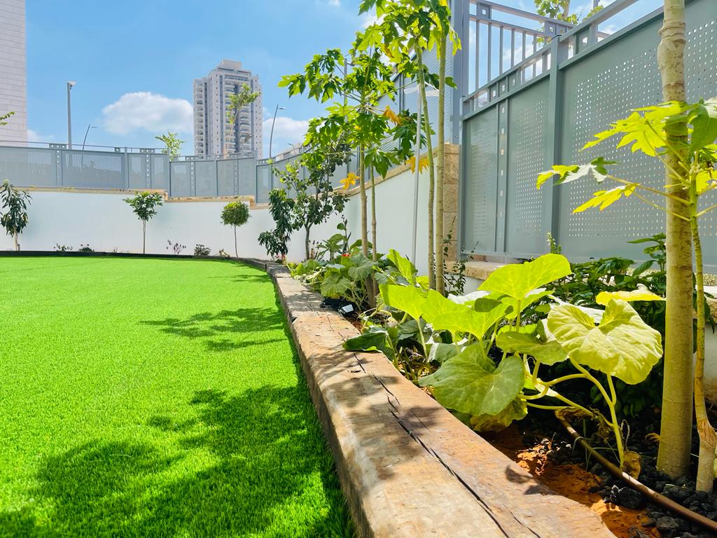 הקמת גינה , כולל מערכת השקיה ותאורה