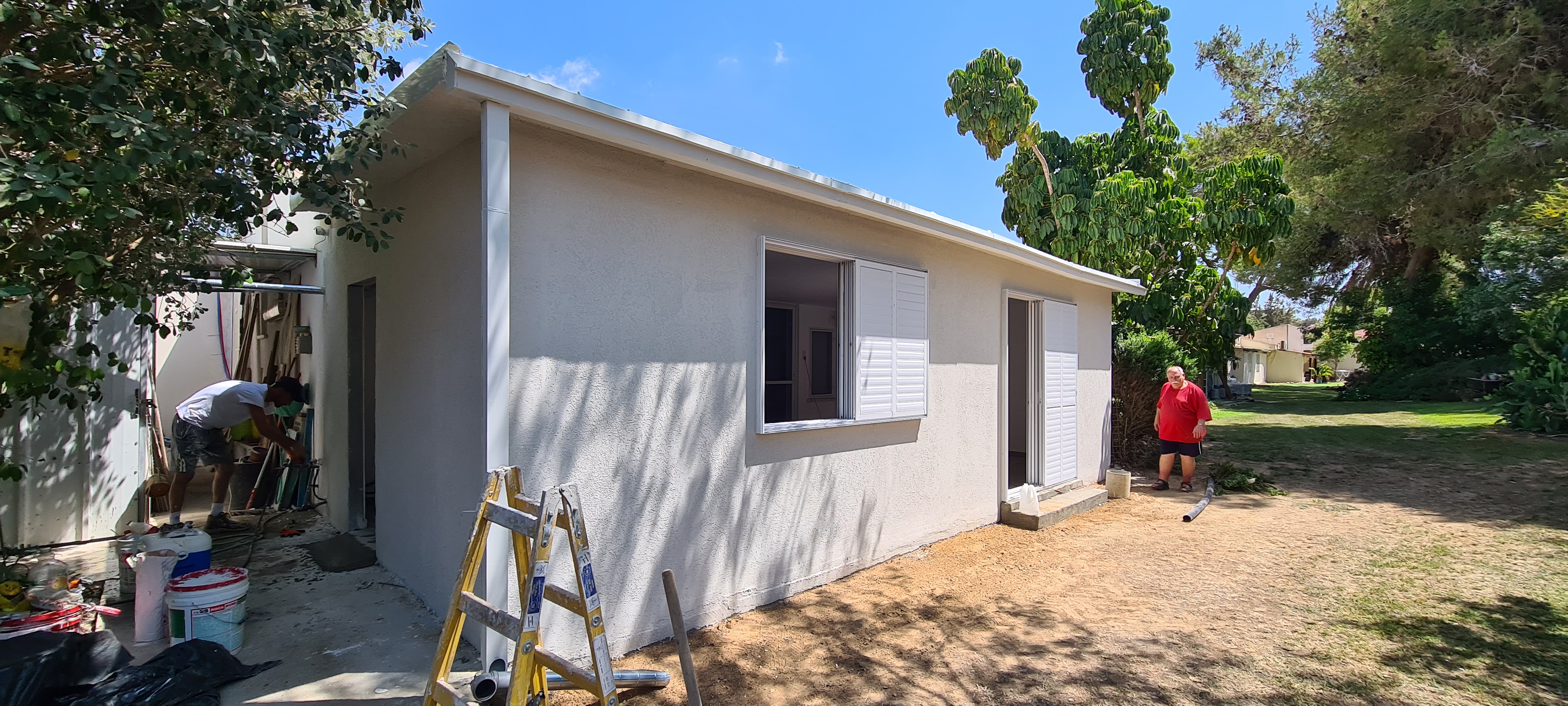 בניית פנל מבודד וגבס לפני ואחרי