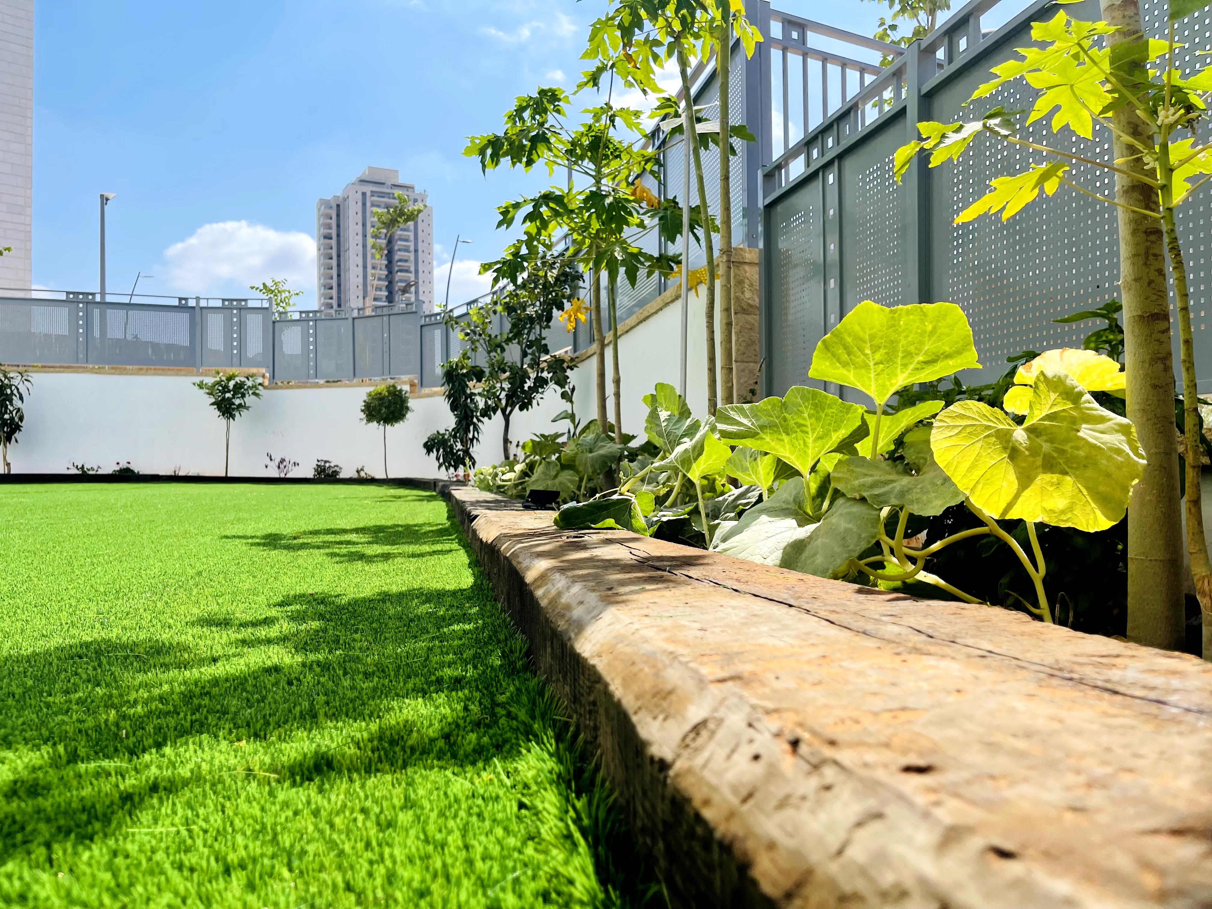 הקמת גינה , כולל מערכת השקיה ותאורה